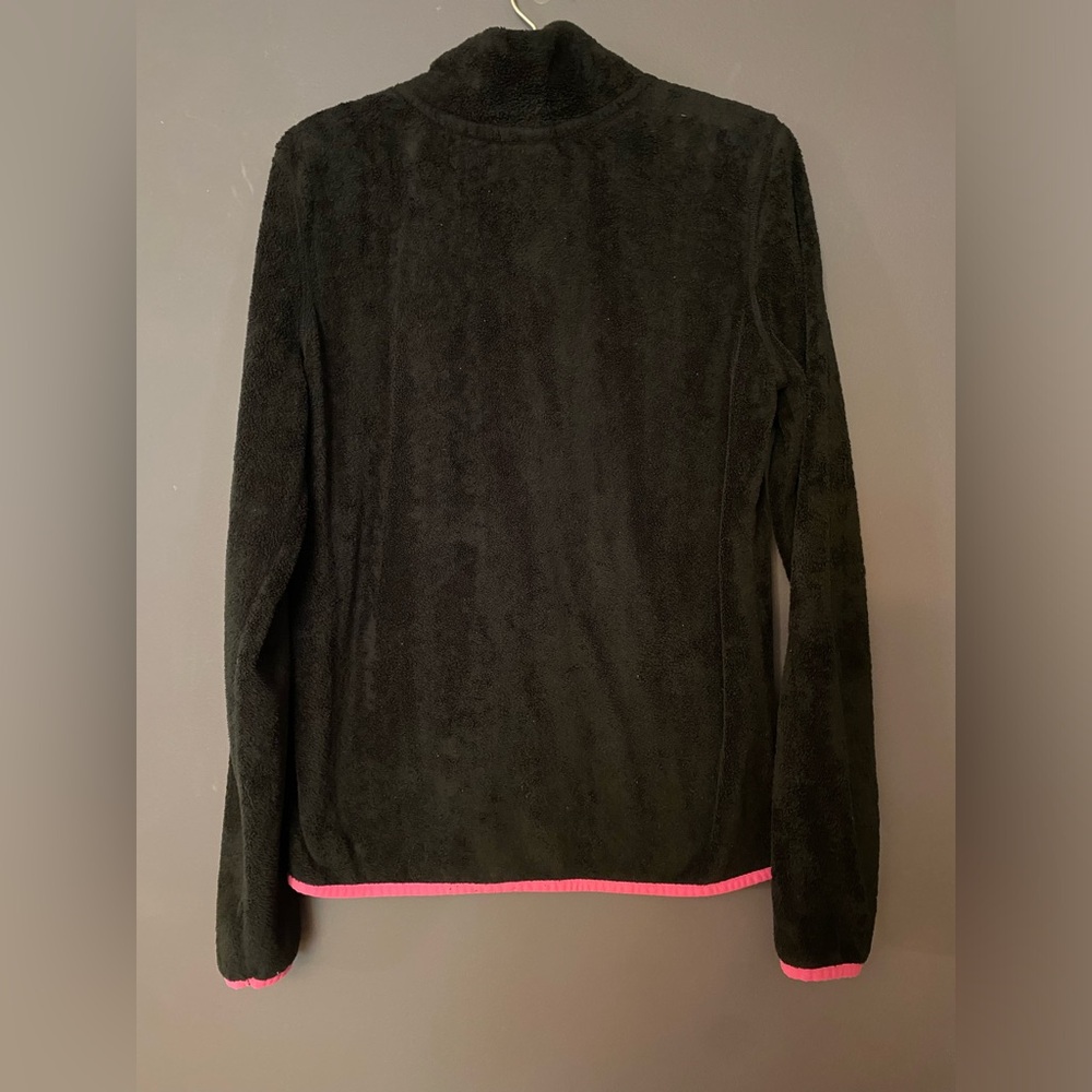 Victoria’s Secret Vs Pink Vintage Full Zip Fleece Jacket Coat Black Htf Rare Xs View 2